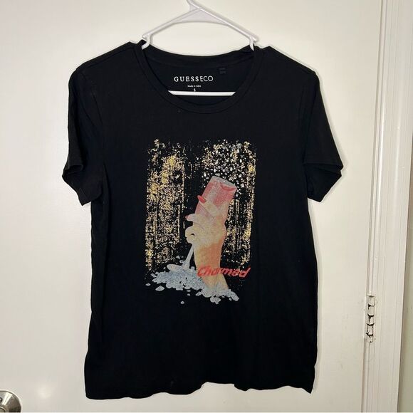 Guess | Graphic Charmed black tee | small - Picture 1 of 5